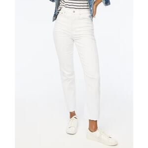 NWOT J.Crew Factory Stovepipe Straight Jean In Signature Stretch White Size 26